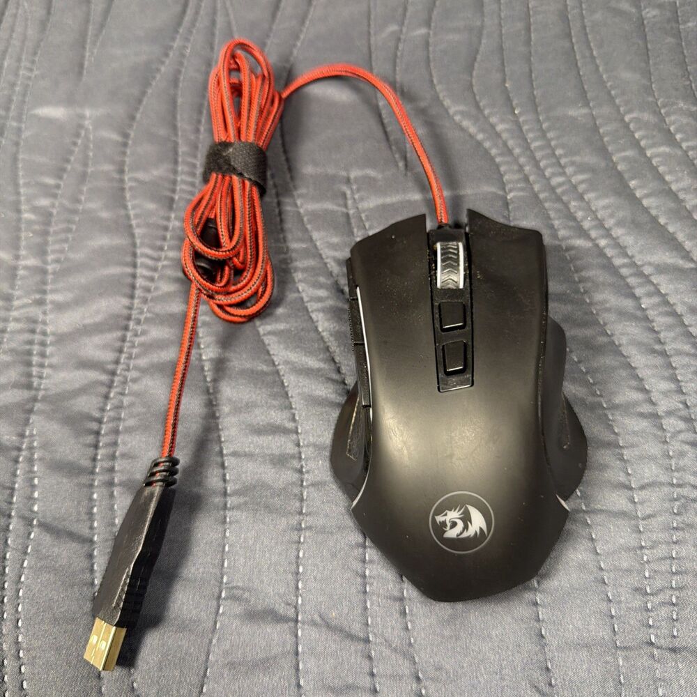Redragon M601BA RGB Wired Gaming Mouse 7200 DPI USB Tested & Working PC